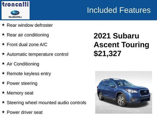 Abyss Blue Pearl 2021 Subaru Ascent Touring 7-Passenger