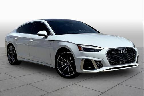 Glacier White Metallic 2023 Audi A5 Sportback 45 S Line Premium Plus