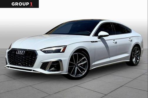 Glacier White Metallic 2023 Audi A5 Sportback 45 S Line Premium Plus