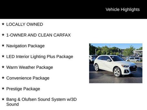 Glacier White Metallic 2023 Audi Q5 45 S line Prestige