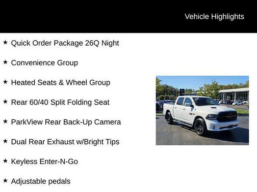 2017 RAM 1500 Night Crew Cab 4x4 5'7' Box