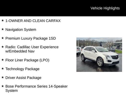 Crystal White Tricoat 2024 Cadillac XT5 Premium Luxury