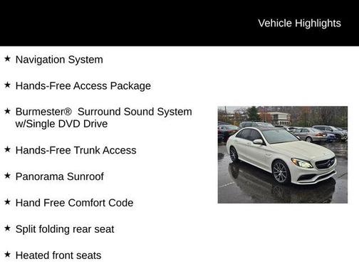 2015 Mercedes-Benz C-Class C 63 AMG