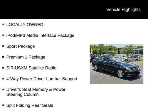 Black 2012 Mercedes-Benz C-Class C 300