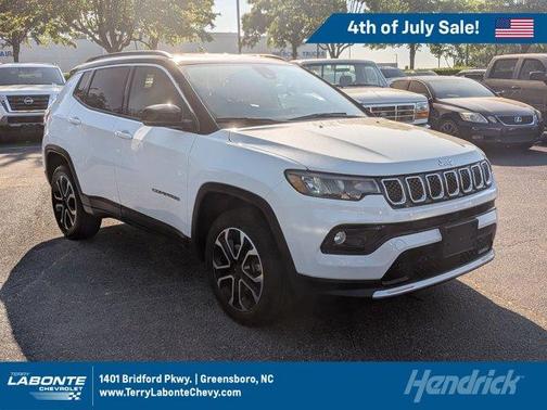 Bright White Clearcoat 2023 Jeep Compass Limited