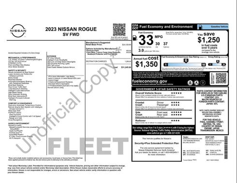 Pearl White 2023 Nissan Rogue SV