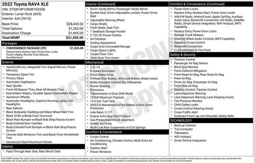 Lunar 2022 Toyota RAV4 XLE