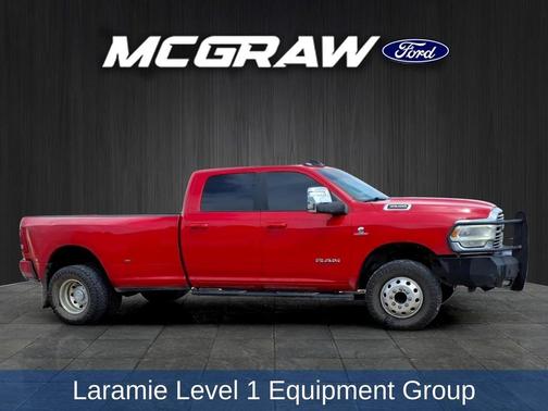 Flame Red Clearcoat 2024 RAM 3500 Laramie Crew Cab 4x4 8' Box