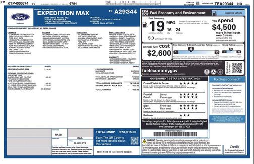 Glacier Gray Metallic Tri-Coat 2026 Ford Expedition Max Active 4x2