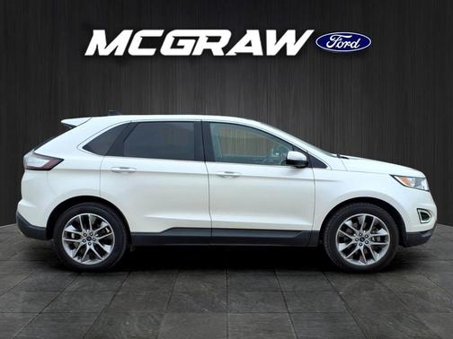 White Platinum Clearcoat Metallic 2015 Ford Edge Titanium