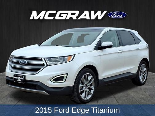 White Platinum Clearcoat Metallic 2015 Ford Edge Titanium