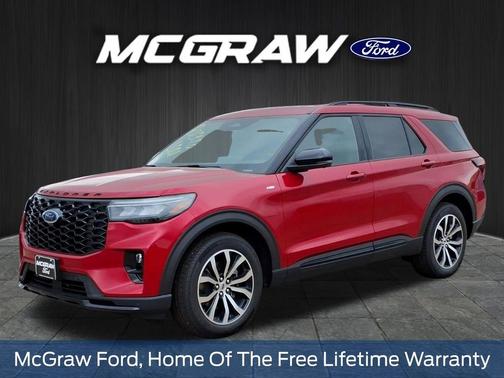 Rapid Red Metallic Tinted Clearcoat 2026 Ford Explorer ST-Line