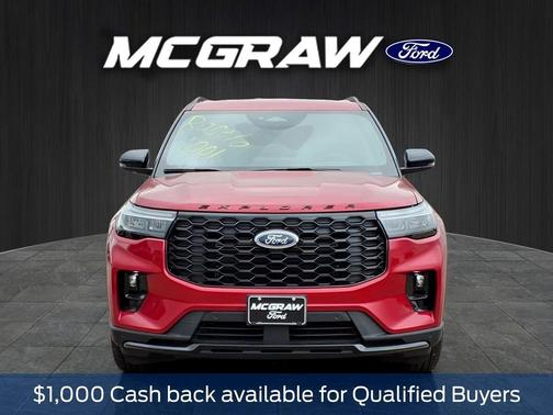 Rapid Red Metallic Tinted Clearcoat 2026 Ford Explorer ST-Line