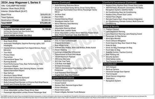 River Rock 2024 Jeep Wagoneer L Series II 4x2