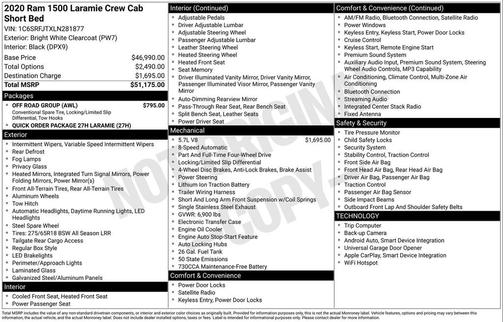 2020 RAM 1500 Laramie