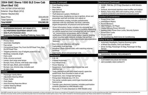 2004 GMC Sierra 1500 SLE Crew Cab