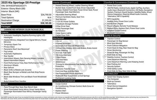 Ebony Black 2025 Kia Sportage SX-Prestige