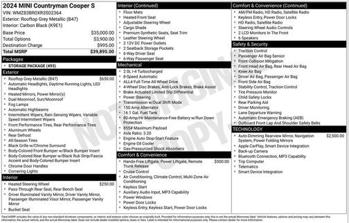 Gray Metallic 2024 MINI Countryman Cooper S ALL4