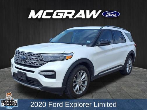 Star White Metallic Tri-Coat 2020 Ford Explorer Limited