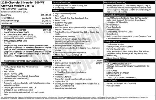 2020 Chevrolet Silverado 1500 WT