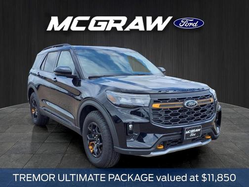 Agate Black Metallic 2026 Ford Explorer Tremor