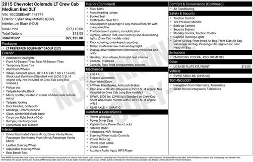 2015 Chevrolet Colorado LT