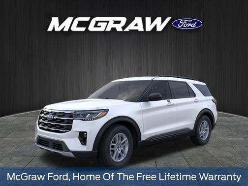 Star White Metallic Tri-Coat 2026 Ford Explorer Active
