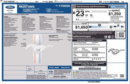 2019 Ford Mustang EcoBoost Premium