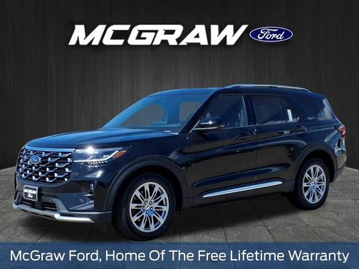 Agate Black Metallic 2026 Ford Explorer Platinum