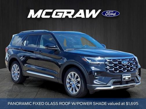 Agate Black Metallic 2026 Ford Explorer Platinum
