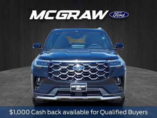 Agate Black Metallic 2026 Ford Explorer Platinum