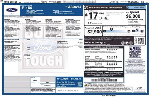 Antimatter Blue Metallic 2026 Ford F-150 Tremor