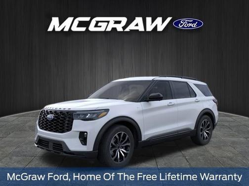 Space White Metallic 2026 Ford Explorer ST-Line