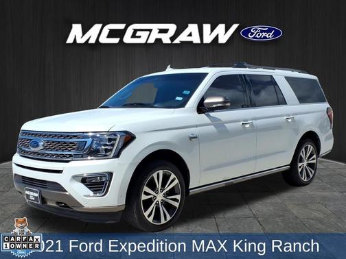 Star White Metallic Tri-Coat 2021 Ford Expedition Max King Ranch