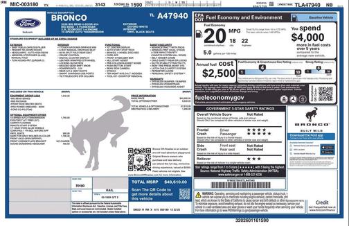 Oxford White 2026 Ford Bronco Big Bend