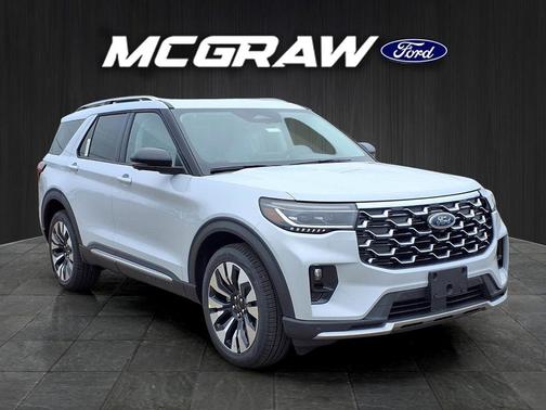 Space White Metallic 2026 Ford Explorer Platinum