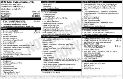 2023 Buick Envision Essence FWD