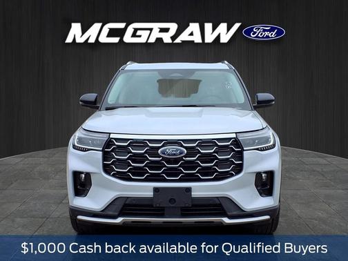 Space White Metallic 2026 Ford Explorer Platinum