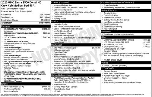 2020 GMC Sierra 2500 Denali