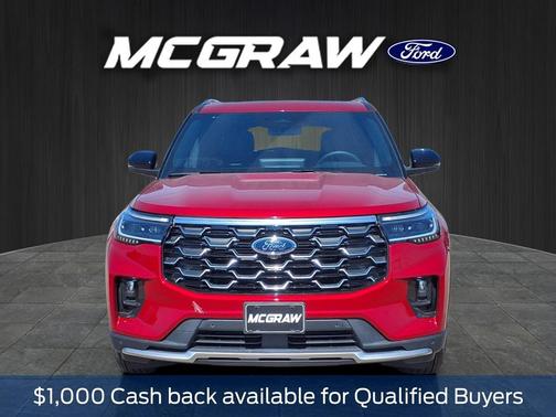 Rapid Red Metallic Tinted Clearcoat 2026 Ford Explorer Platinum