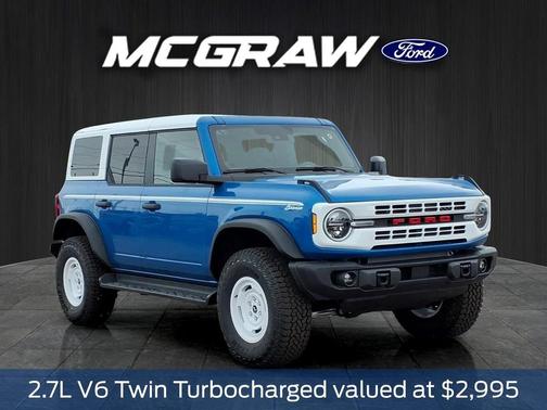Velocity Blue Metallic 2026 Ford Bronco Heritage Edition