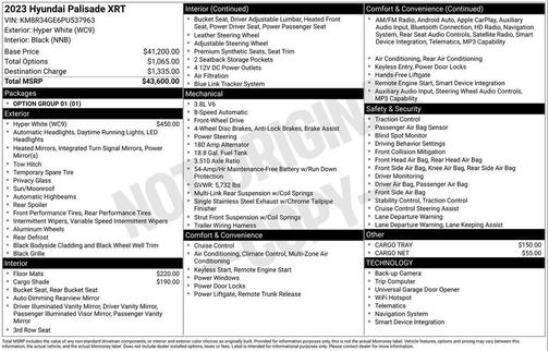 2023 Hyundai PALISADE XRT