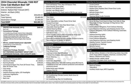 Radiant Red Tintcoat 2024 Chevrolet Silverado 1500 RST