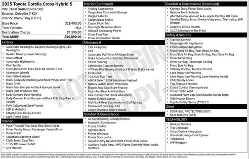 2025 Toyota Corolla Hybrid L