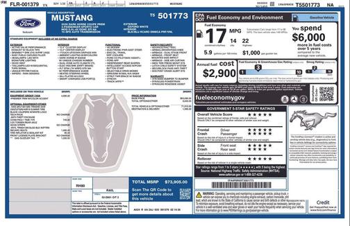 Oxford White 2026 Ford Mustang Dark Horse Fastback