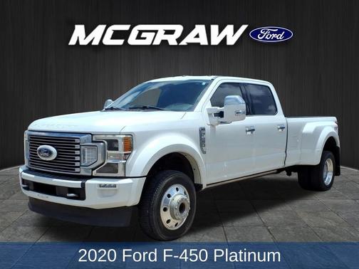 Star White Metallic Tri-Coat 2020 Ford F-450 Platinum