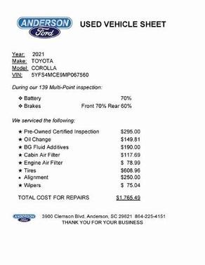 2021 Toyota Corolla SE