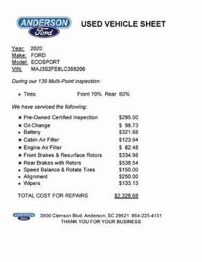 2020 Ford EcoSport S