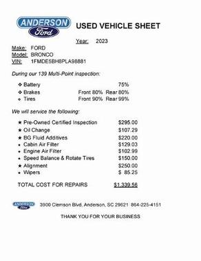 2023 Ford Bronco BASE