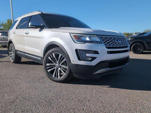 White Platinum Clearcoat Metallic 2016 Ford Explorer Platinum